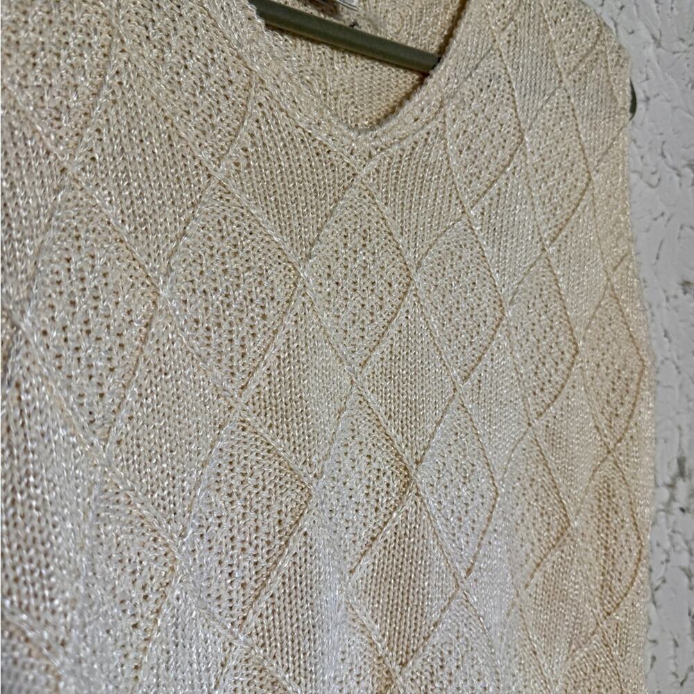 Vintage Rafaella Beige Knit Vest - Picture 7 of 8